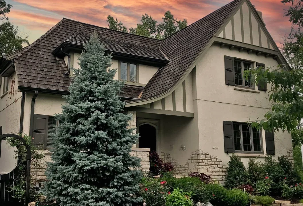 Seamless Gutters Installation 1 Seamless gutters installed on a Chicagoland home